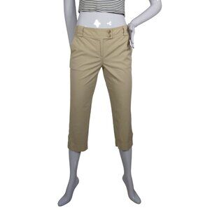 Inc. International Concepts Petite Capri Pants Size 4 Petite Khaki Mid Rise